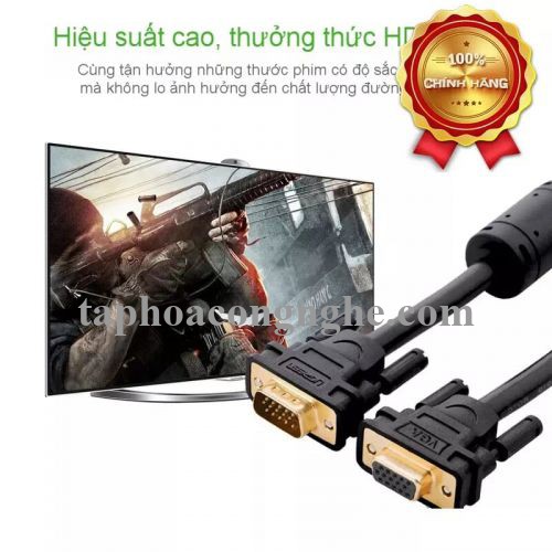 Ugreen 11615 3M màu Đen Cáp tín hiệu nối dài VGA đầu mạ vàng VG103 30011615